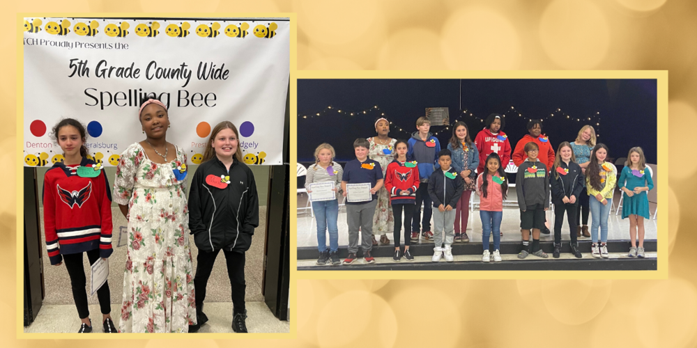 spelling bee winners and group photos