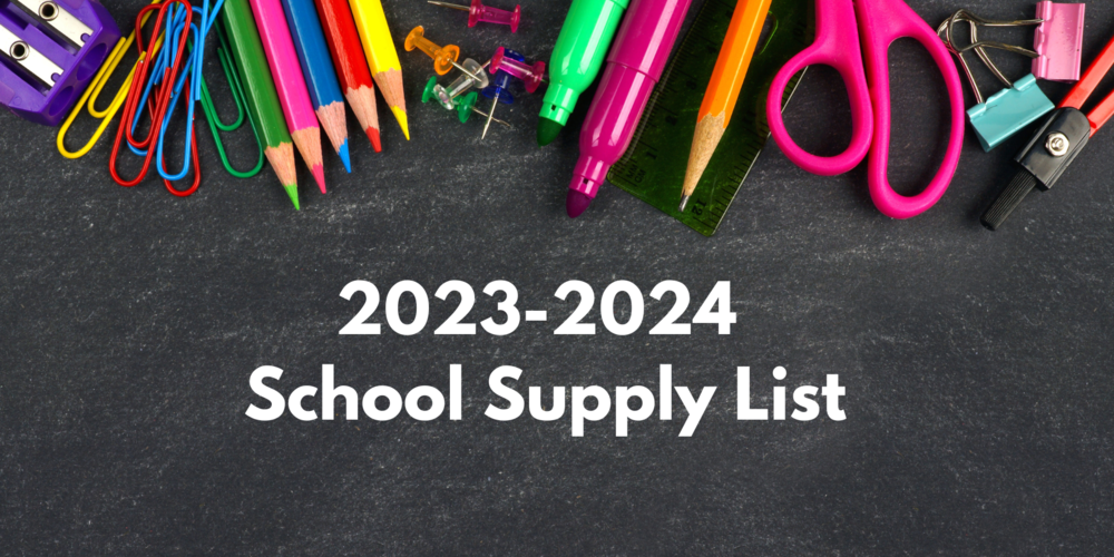 School Supply Lists 2023-2024 | Federalsburg Elementary School