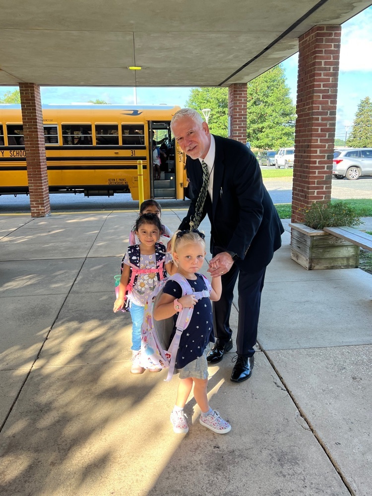 principal and students