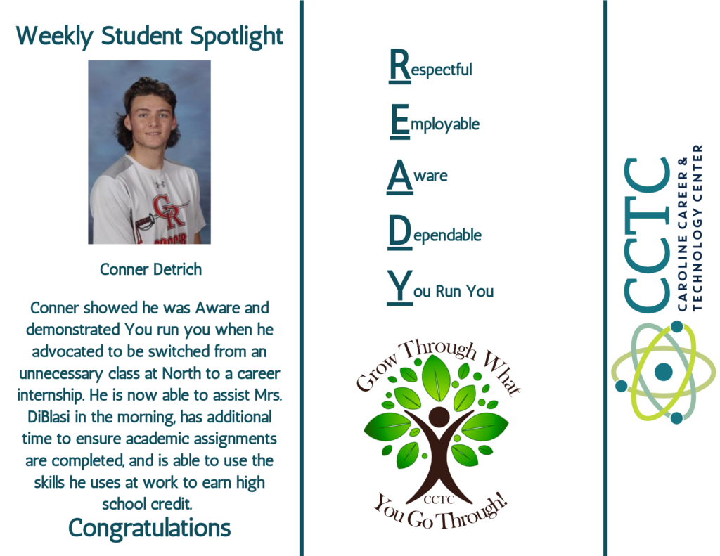 1 student and spotlight
