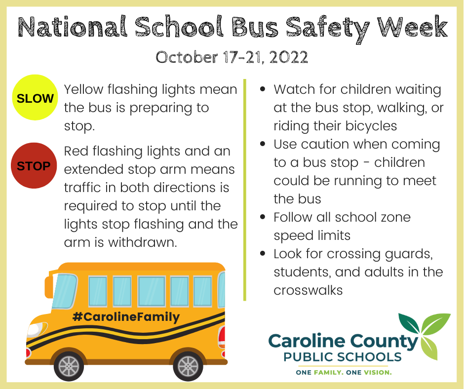 School Bus Safety Week graphic