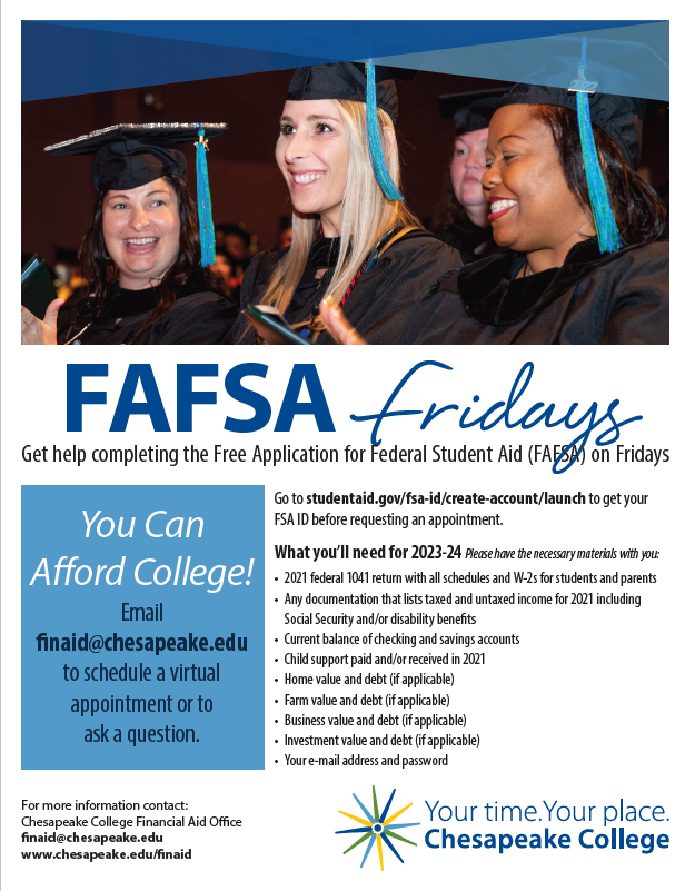 FAFSA Fridays advertising