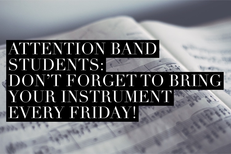 Bring your instruments every Friday