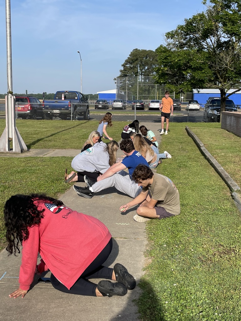 students outside